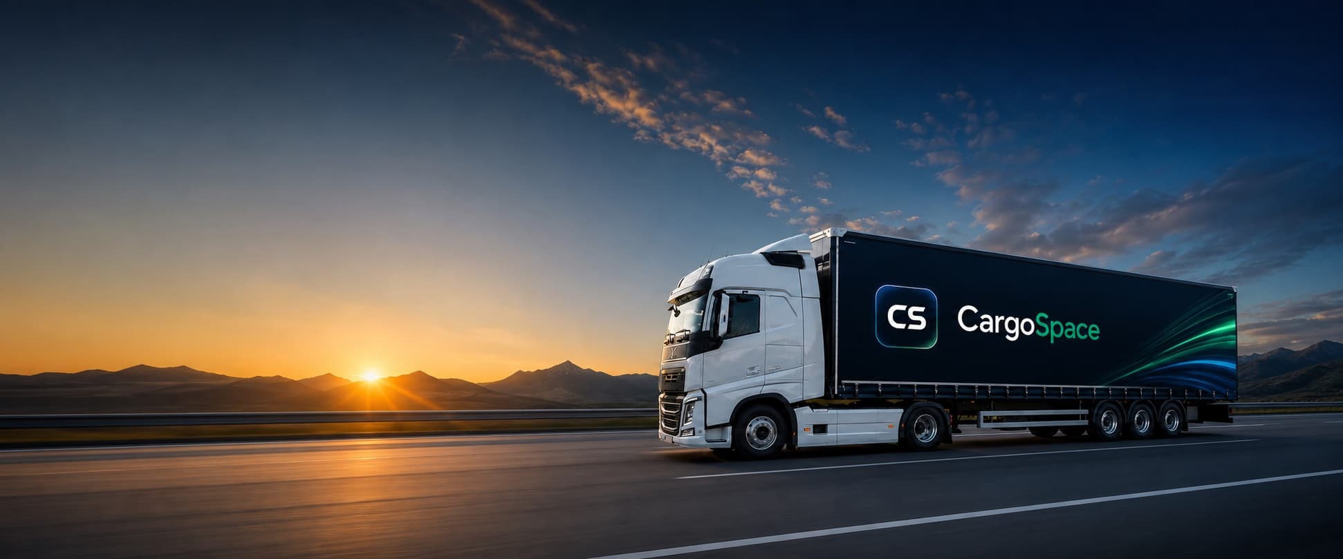 CargoSpace transport operator driving a branded freight truck on an open South African route